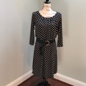 Ann Taylor black polka dot dress